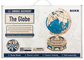 Robotime Drevené 3D mechanické puzzle Veľký glóbus 567 ks