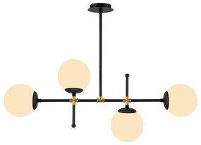 Čierne závesné svietidlo Squid Lighting Kruva, výška 57 cm