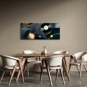 Obraz - Zlaté kruhy (120x50 cm)