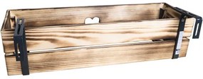 Hrantík drevený SRDCE 42 x 19 x 15 cm opaľovaný