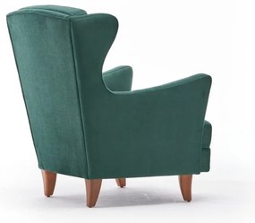 Zelené kreslo ušiak Lola Brejer – Artie