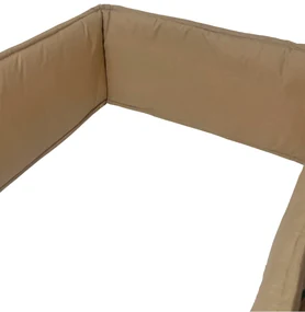 INTERMEDIC SK - Mantinel do postieľky Beige 180x30 cm - 100 % bavlna, výplň pena