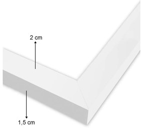 Obraz 24x29 cm Flat White – Wallity