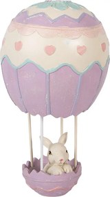 Fialová dekorácia králik v balóne - Ø12*20 cm