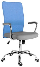 Detská stolička MOON - látka, viac farieb sivo-svetlo modrá