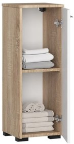 Kúpeľňová skrinka FIN S30 1D dub sonoma / biela