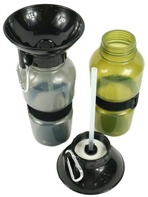 Cestovná fľaša s miskou pre psov 500 ml DOGS - viac farieb Farba: Sivá