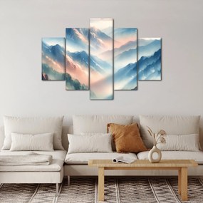 Obraz - Akvarelové hory (150x105 cm)