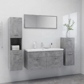 Súprava kúpeľňového nábytku betónová sivá drevotrieska 3071121