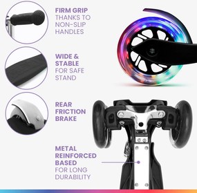 Fun pro ONE detská kolobežka 3-6 rokov LED kolieska skladacia do 50 kg nastaviteľná výška