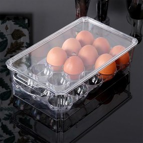 Úložný box na vajíčka, organizér na 15ks vajec, akryl transparentný