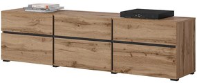 TV stolík Cross  3k3s Dub Wotan/Čierna 41