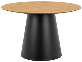 Okrúhly jedálenský stôl Soli 120 cm dub prírodný/čierny