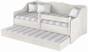 Detská posteľ s výsuvnou prístelkou 160 x 80 cm - Biela Surf 160x80