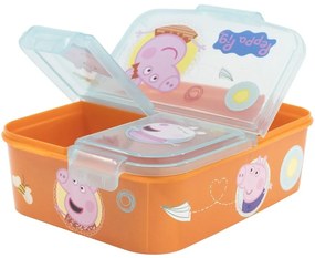 Multibox na desiatu Prasiatko Peppa s 3 priehradkami