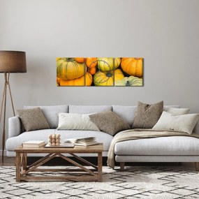 Obraz - Jesenná tekvica (s hodinami) (90x30 cm)