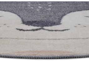 Sivý detský koberec ø 140 cm Fox – Hanse Home