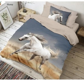 Kvalitex Bavlnené obliečky Kôň 3D, 140 x 200 cm, 70 x 90 cm