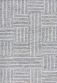 Kusový koberec Memphis Abstract Check Blue, 200x290, modrá, obývacia izba, Flair Rugs