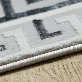Dywany Łuszczów, Kusový koberec Allure 1960 white/grey, 140x190, šedá, kancelária