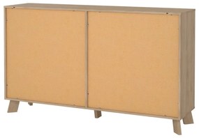 Biela/v prírodnej farbe komoda v dekore duba 156x92x40 cm Ikast – Tvilum