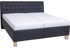 Čalúnená posteľ s matracom a úložným priestorom VIOLET 160x200 cm antracit PO0028