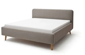 Sivohnedá dvojlôžková posteľ Meise Möbel Mattis, 140 x 200 cm