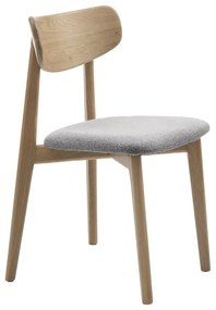 Svetlosivá/v prírodnej farbe jedálenská stolička Elim – Unique Furniture