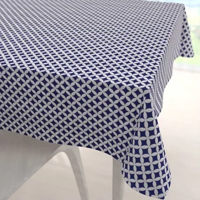 Biante Bavlnený štvorcový obrus Sandra SA-241 Tmavo modré Maroko 150x150 cm