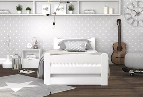 GL Posteľ s úložným priestorom Dávid 90x200 - biela