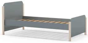 Detská posteľ sivozelená z borovicového dreva s roštom 90x190 cm Enola – Marckeric