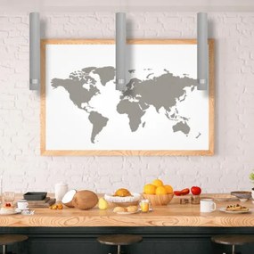 LED Luster na lanku TUBA 1xGU10/4,8W/230V šedá/lesklý chróm