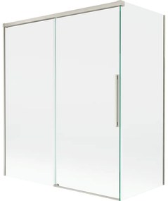 Mexen Rox, 2-krídlová posuvná vaňová zástena 140 + 70 x 150 cm, 8mm číre sklo, oceľový profil, 8C9-140-070-97-00