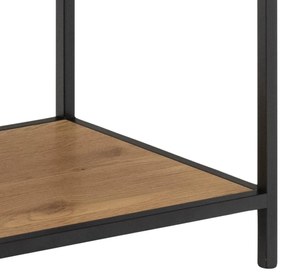 Actona Široký kovový regál Seaford - dub divoký / čierna
