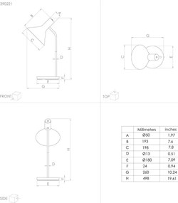 Eglo 390221 - Stolná lampa MORESCANA 1xE27/28W/230V čierna