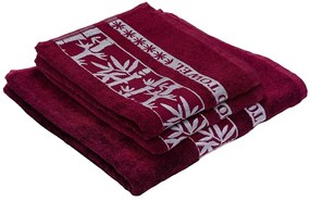 1x osuška BAMBOO vínová + 2x uterák BAMBOO vínový