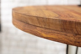 Dizajnový okrúhly jedálenský stôl Elegant 120 cm Sheesham