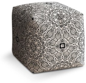 Sablio Taburet Biele mehendi: 40x40x40 cm