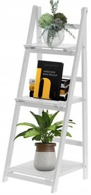 Rebrikový regál v bielej farbe