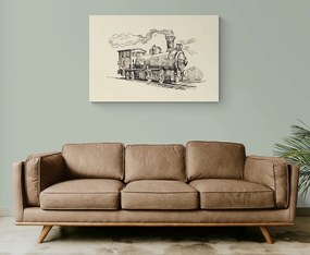Obraz vlak v retro prevedení - 90x60