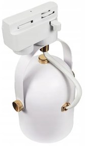 BERGE Reflektorová koľajnicová lampa IP20 pre žiarovku E27 - biela