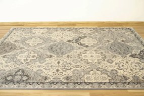 Koberec Moon Torino Silver Romby Ornament sivý / modrý