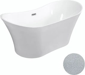 Besco Akrylátová voľne stojaca vaňa Amber Glam S 170x80 BESCO-Typ výpuste: Click-Clack s prepadom, chróm, BESCO-Rozmery: 170x80, BESCO-Farba: Biela/s…