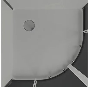 Štvrťkruhový sprchový box Aurlane Black Zen 90x90 cm CAB177N