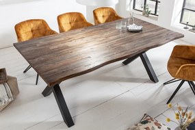 Dizajnový jedálenský stôl Evolution 200 cm hnedý / akácia