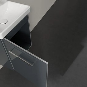 VILLEROY &amp; BOCH Avento závesná skrinka pod umývadlo, 1 dvierka, pánty vľavo, 430 x 352 x 514 mm, Crystal Grey, A88700B1