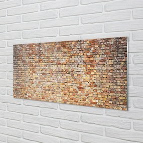 Obraz na skle Tehlová múr kamenná 120x60 cm