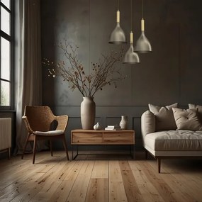 Luster na lanku NOAK 3xE27/15W/230V mosadz/zlatá