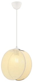 Luster na lanku DRUM 1xE27/60W/230V krémový