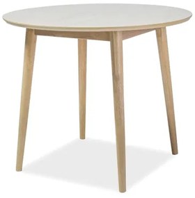 AKCIA Jedálenský stôl NELSON s doskou v dekore dub medový 90X90 II. akosť